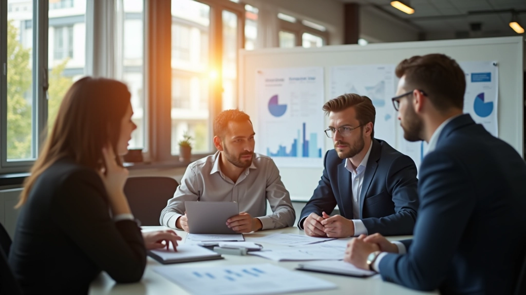 Finanzberatung in einem modernen Büro mit Team